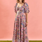 Open Back Tie Maxi Dress