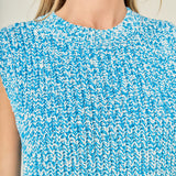 Sleeveless Ribbed Knit Sweater