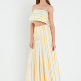 Stripe Poplin Cropped Tank Top