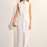 Sleeveless Maxi Denim Dress