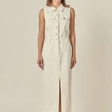 Sleeveless Maxi Denim Dress