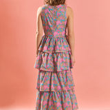 Floral Tiered V-Neck Maxi Dress