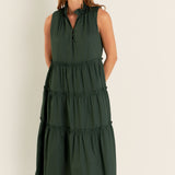 Sleeveless Ruffled Maxi Dress