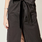 Sable Shoulder Pleated Button-Up Dress