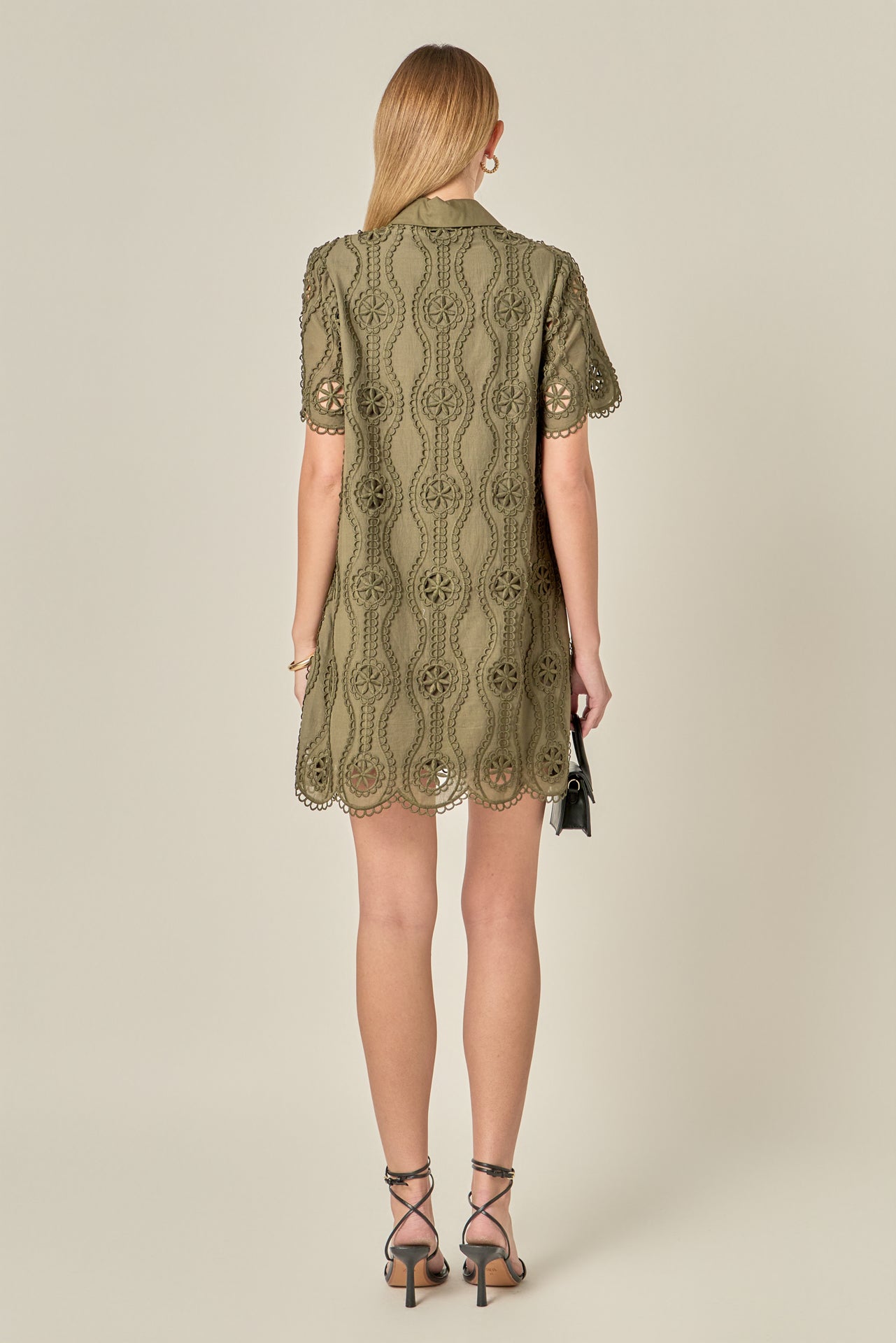 english cotton dress Gracie White Cotton Dress, Embroidered