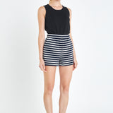 Knit Striped Shorts