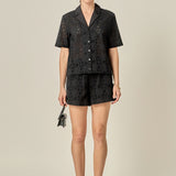 Embroidered Cotton Camp Shirt