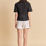 Embroidered Cotton Camp Shirt