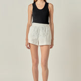Embroidered Cotton Shorts