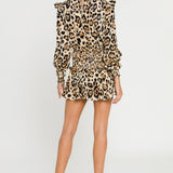 Animal Print Smocked Skirt