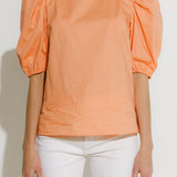Poplin Puff Sleeve Top