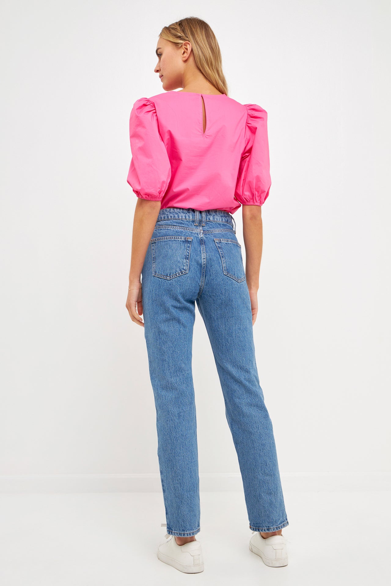 Poplin Puff Sleeve Top – English Factory