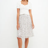 Sequins Print Midi Skirt