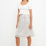 Sequins Print Midi Skirt