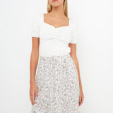 Sequins Print Midi Skirt