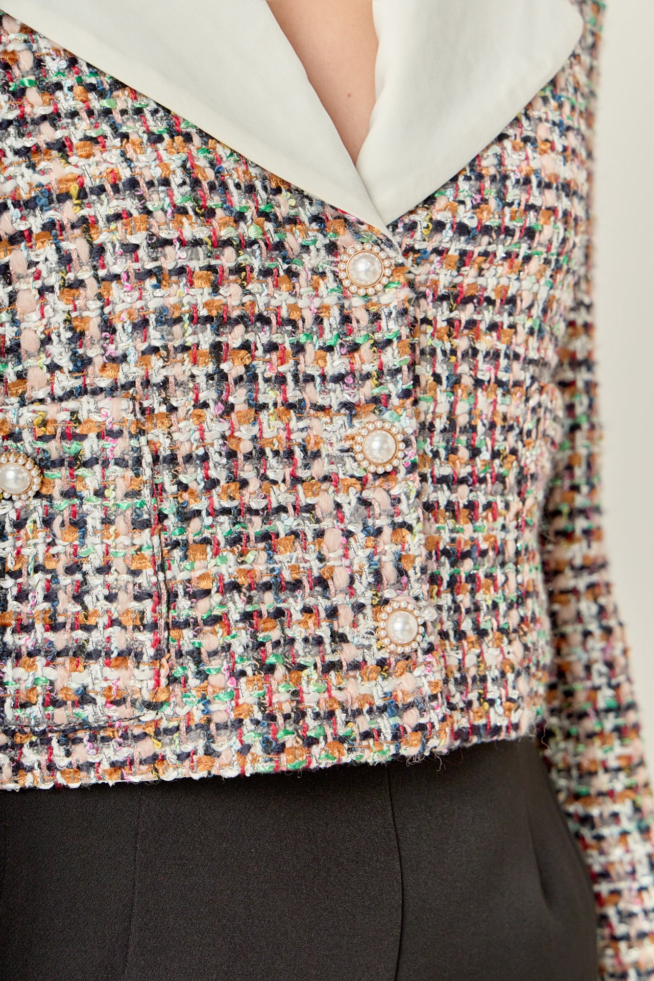 Tweed Jacket with Sailor Collar – English Factory