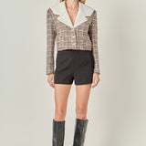Tweed Jacket with Sailor Collar