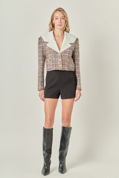 Tweed Jacket with Sailor Collar