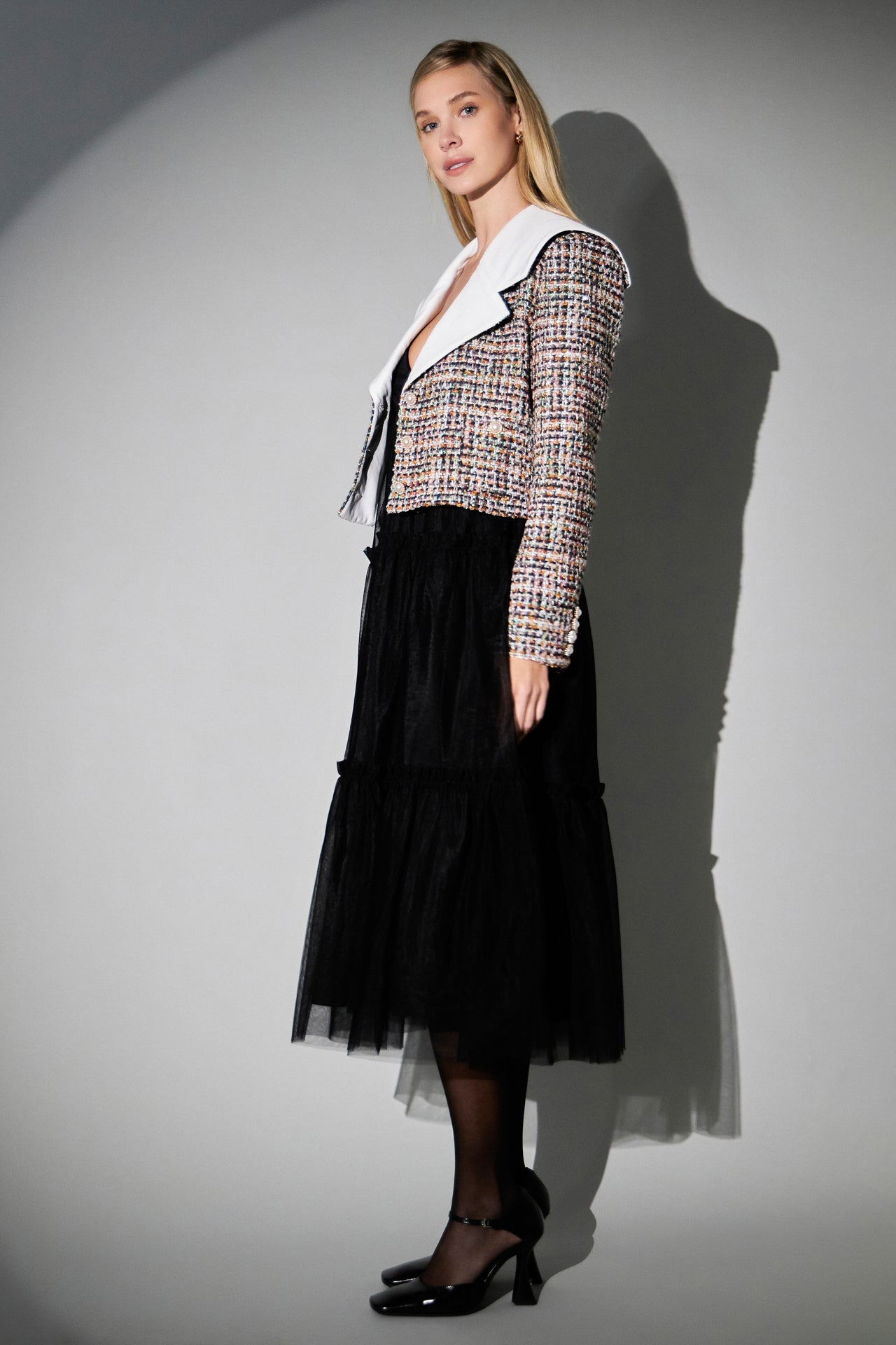 Tweed Jacket with Sailor Collar – English Factory