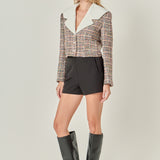 Tweed Jacket with Sailor Collar