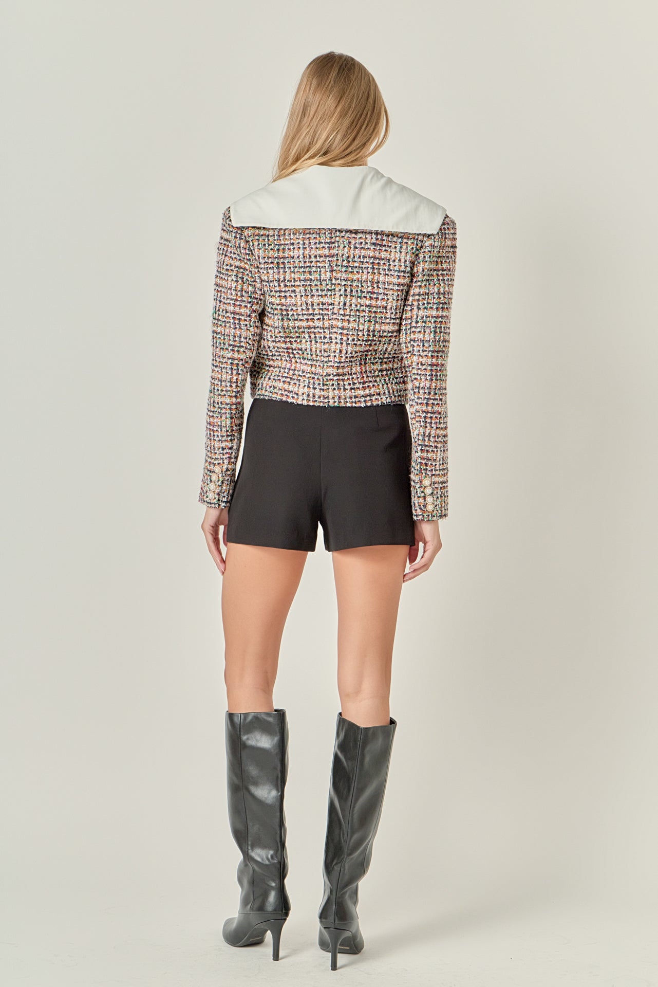 Tweed Jacket with Sailor Collar – English Factory