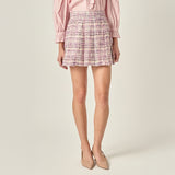 Tweed Pleated Skirt