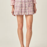 Tweed Pleated Skirt