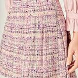 Tweed Pleated Skirt