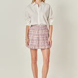 Tweed Pleated Skirt