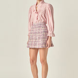 Tweed Pleated Skirt