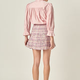 Tweed Pleated Skirt