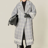 Premium Long Plaid Wrap Coat