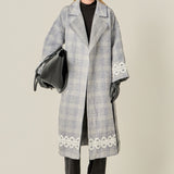Premium Long Plaid Wrap Coat