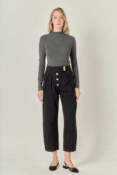 Premium Denim Cropped Trousers