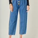 Premium Denim Cropped Trousers