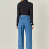 Premium Denim Cropped Trousers