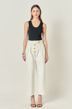 Premium Denim Cropped Trousers