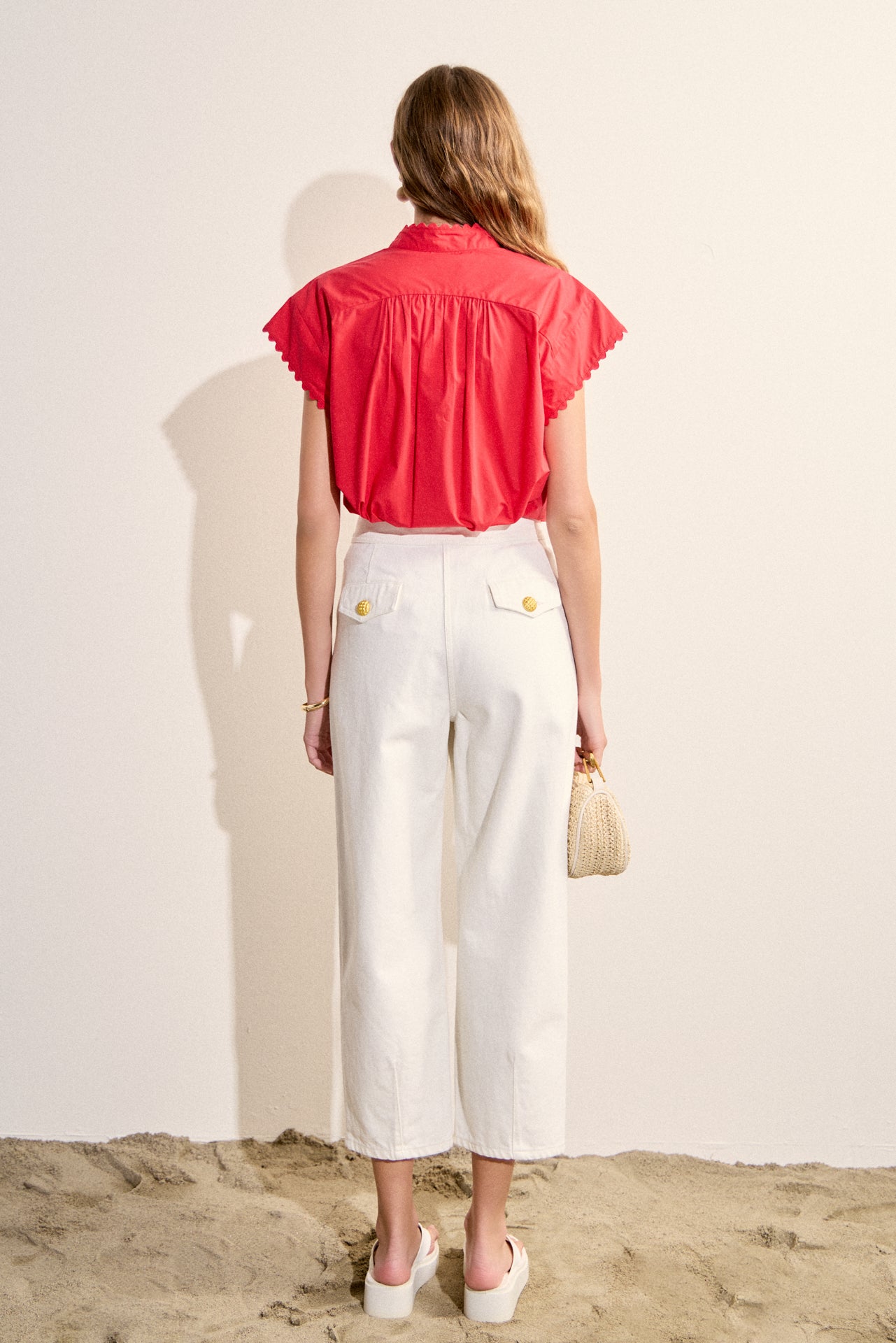 Premium Denim Cropped Trousers – English Factory