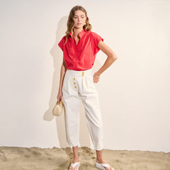 Premium Denim Cropped Trousers