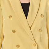 Gold Buttoned Structured Blazer