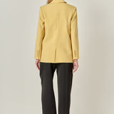 Gold Buttoned Structured Blazer