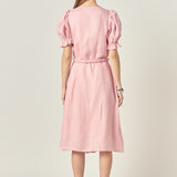 Linen Dress with Tie- Sold Out