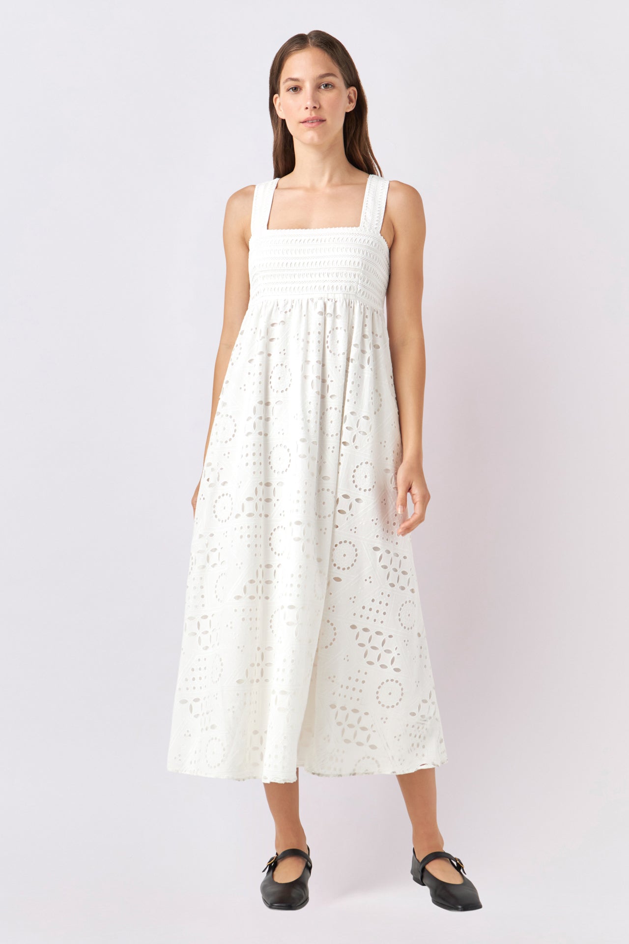 Broderie Anglaise Maxi Dress – English Factory