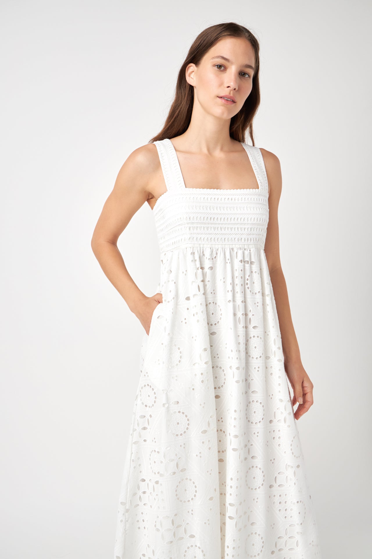 Broderie Anglaise Maxi Dress – English Factory