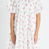 Floral Cotton Embroidered Dress
