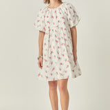 Floral Cotton Embroidered Dress
