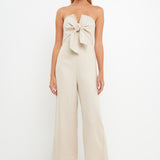 Bustier Front Tie Jumpsuit