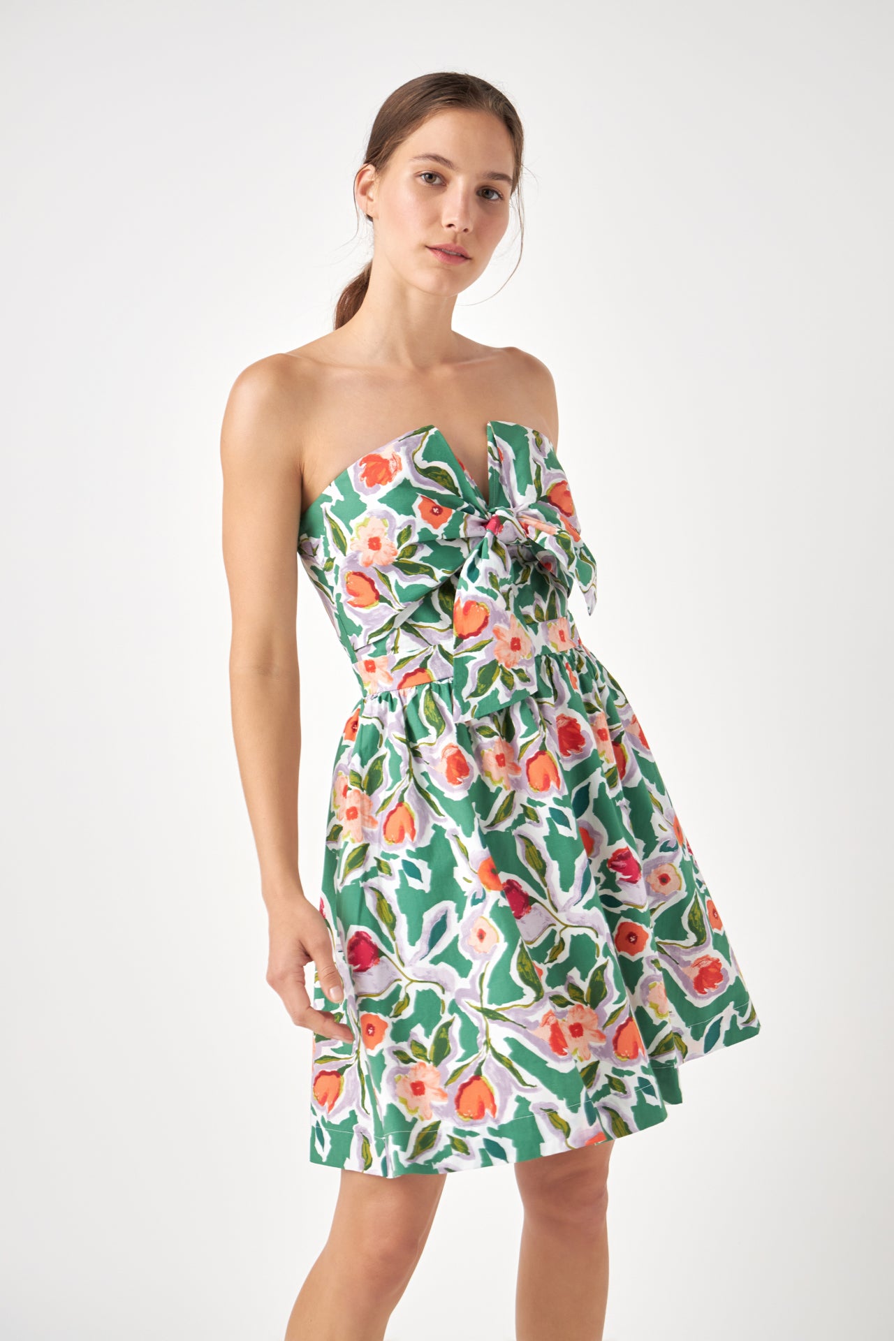 Front Tie Bustier Dress – English Factory