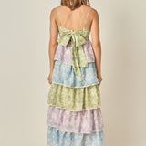 Floral Print Maxi Tiered Dress
