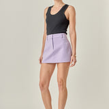 Low Rise Mini Skirt